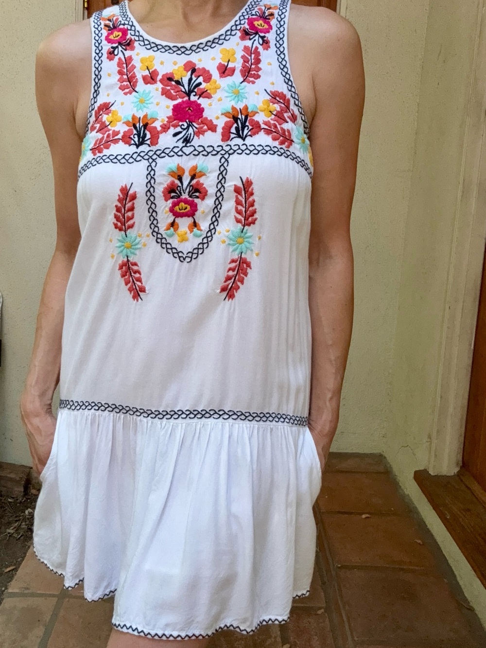 LOVERS + FRIENDS Embroidered Sundress, Size Small